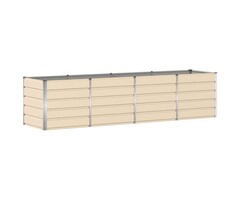 Vidaxl Großer Pflanzkübel Stahl Elfenbein 320x80x75cm - 46% Rabatt