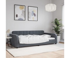 Vidaxl Samt-Schlafsofa 100x200 cm Dunkelgrau - 35% Rabatt
