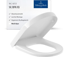 Villeroy & Boch WC-Sitz Subway D-Form Absenkautomatik Alpinweiß - 35% Rabatt