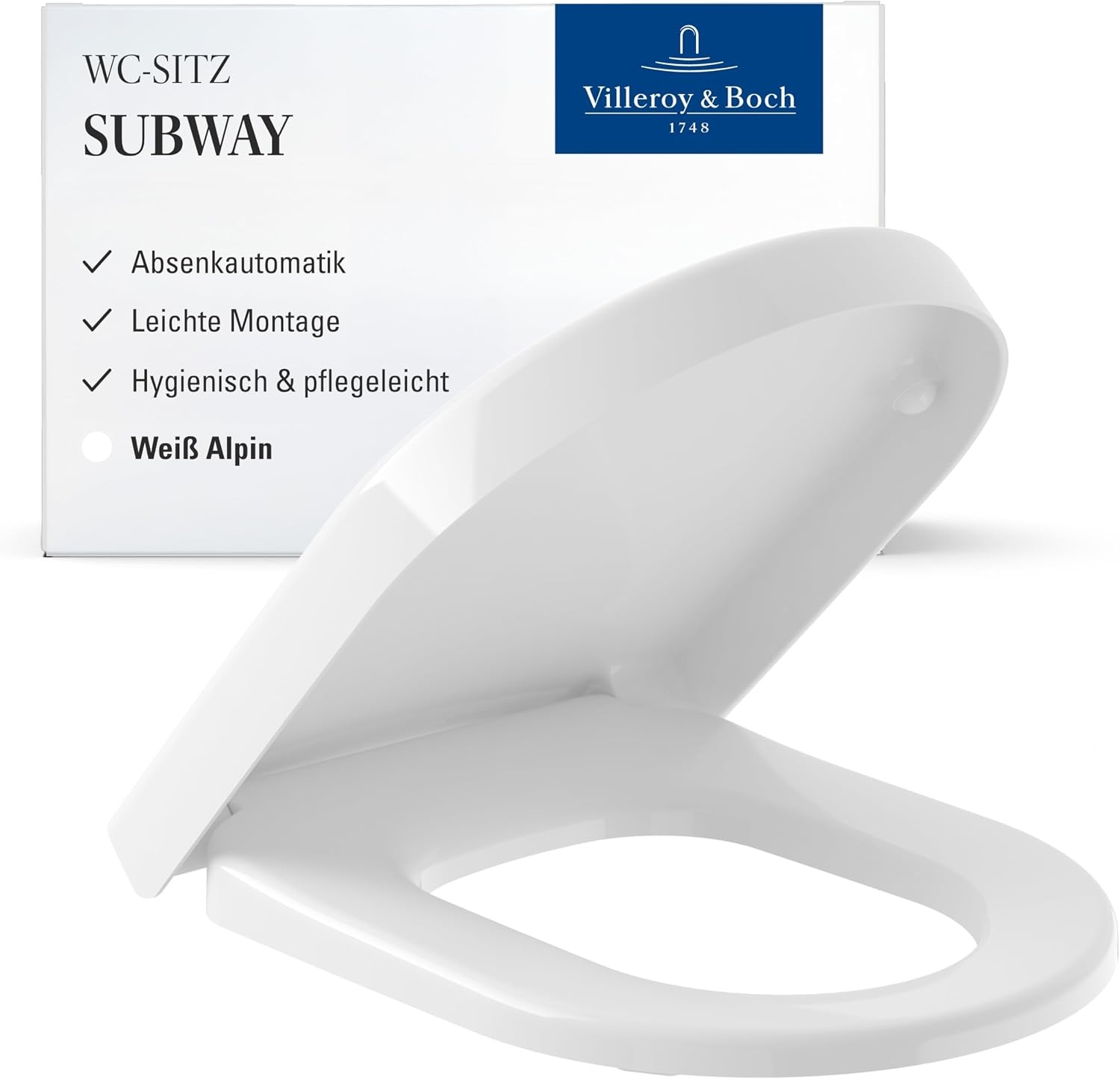 WC-Sitz Subway D-Form Absenkautomatik Alpinweiß - 35% Rabatt
