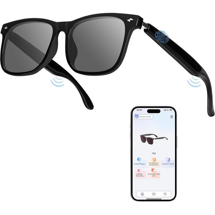 Smarte KI-Sonnenbrille mit Bluetooth 5.3 & UV400-Schutz - 32% Rabatt