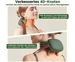 4D-Shiatsu-Nackenmassagegerät mit Wärmefunktion, Gelb - 43% Rabatt