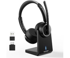 On-Ear Bluetooth Headset mit KI-Mikrofon & USB-Dongle - 45% Rabatt