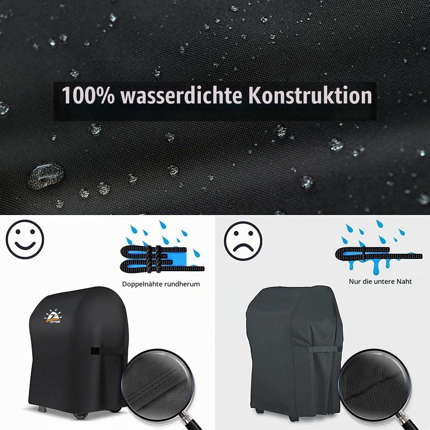Grillabdeckhaube für Weber Spirit 210 - 30% Rabatt - Schwarz