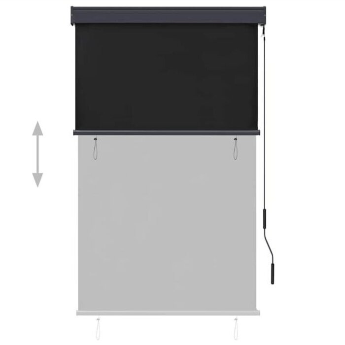 Außenrollo 100 x 250 cm Anthrazit - 34% Rabatt auf Retourenware