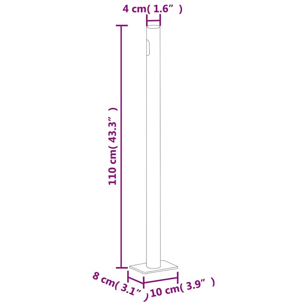 Ausziehbare Seitenmarkise 180x500 cm Grau - 34% Rabatt auf Rückläufer