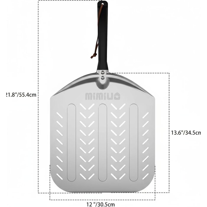 Perforierter Pizzaschieber Aluminium 30,5 cm - 31% Rabatt