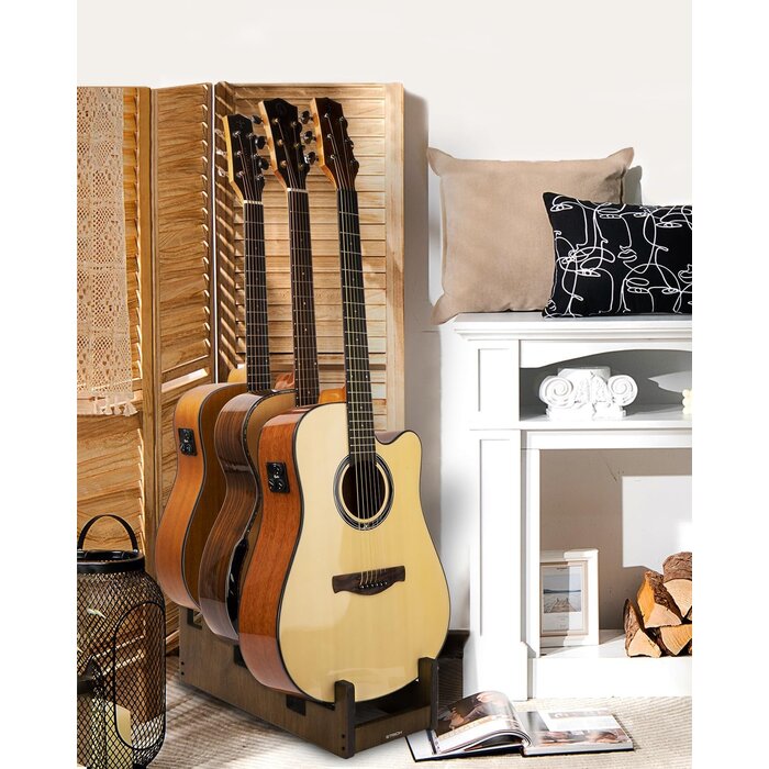 3-fach Gitarrenständer Walnussoptik - 33% Rabatt