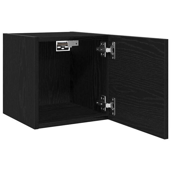 Wand-TV-Schrank Set Schwarz-Eiche, 2-tlg. - 33% Rabatt