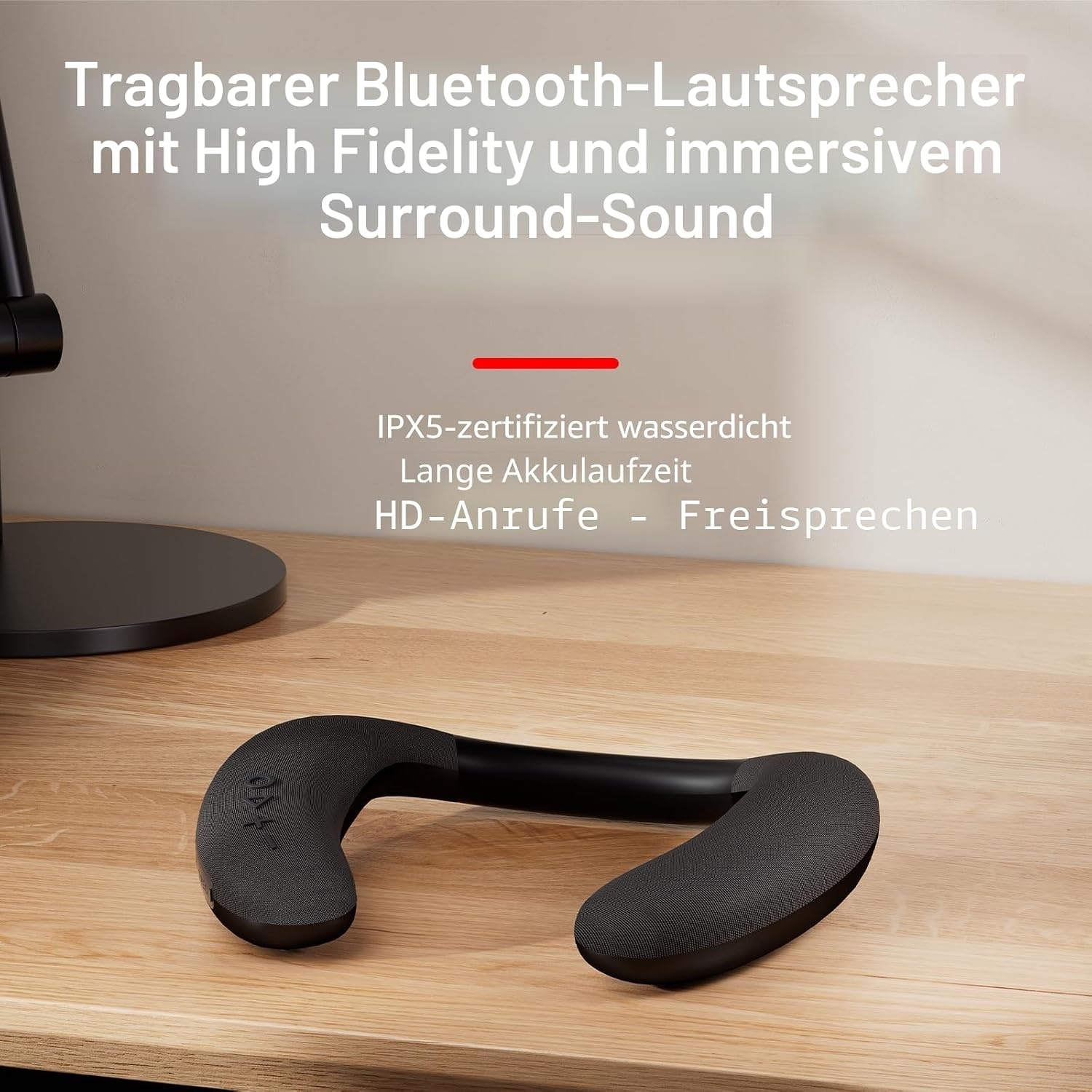 Tragbarer Nackenlautsprecher - IPX7 Wasserdicht - 32% Rabatt