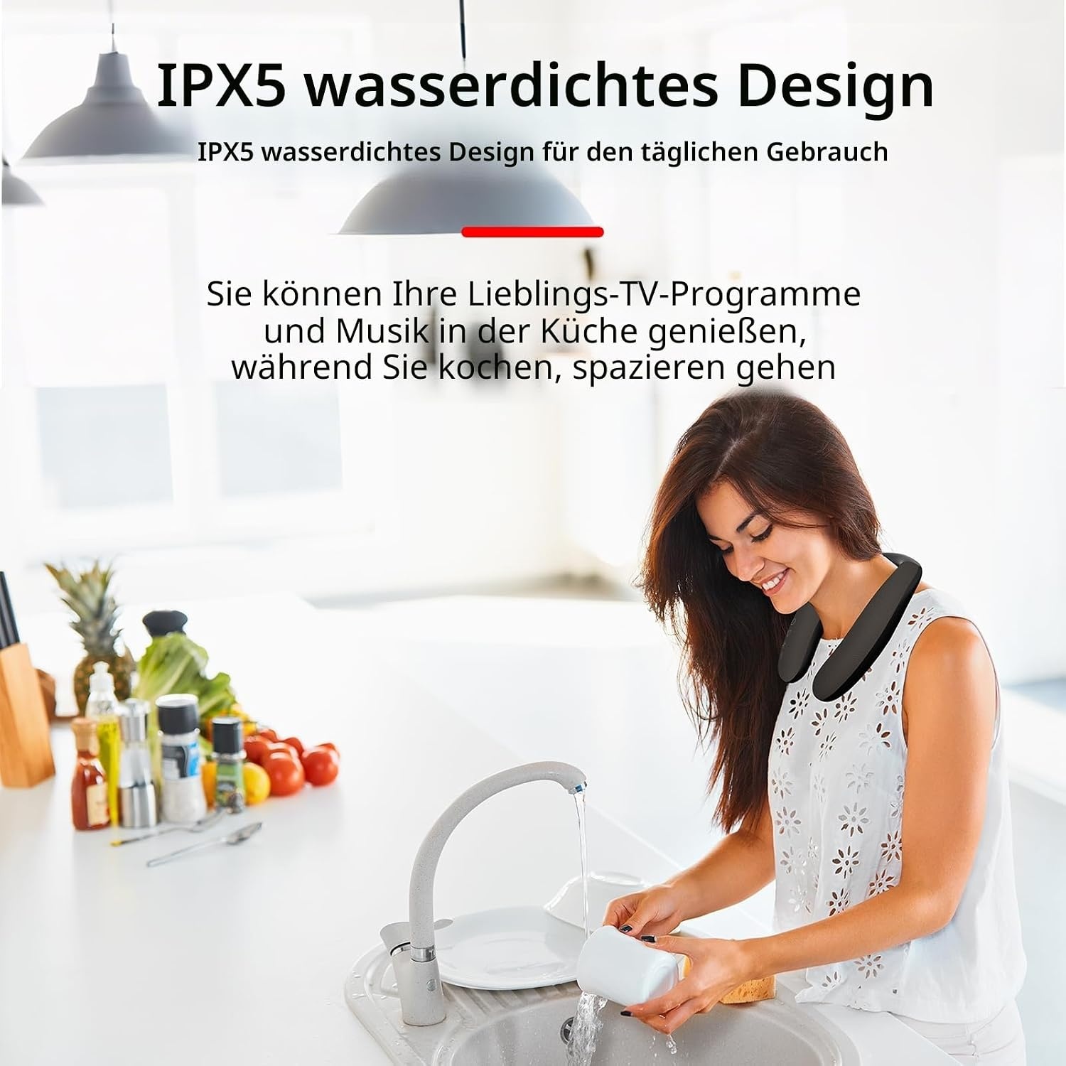 Tragbarer Nackenlautsprecher - IPX7 Wasserdicht - 32% Rabatt