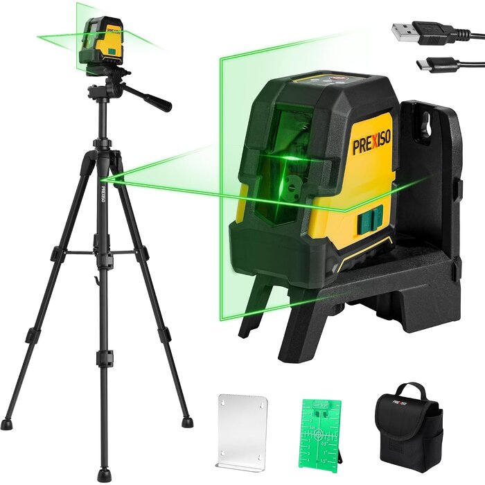 Kreuzlinienlaser mit Stativ & Akku - 33% Rabatt auf Retourenware