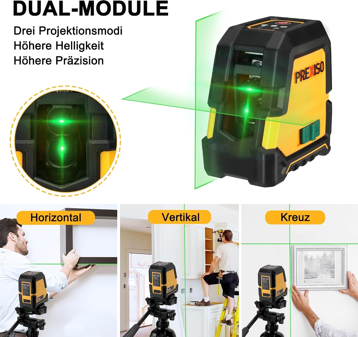 Kreuzlinienlaser mit Stativ & Akku - 33% Rabatt auf Retourenware