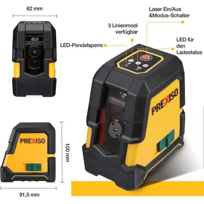 Kreuzlinienlaser mit Stativ & Akku - 33% Rabatt auf Retourenware
