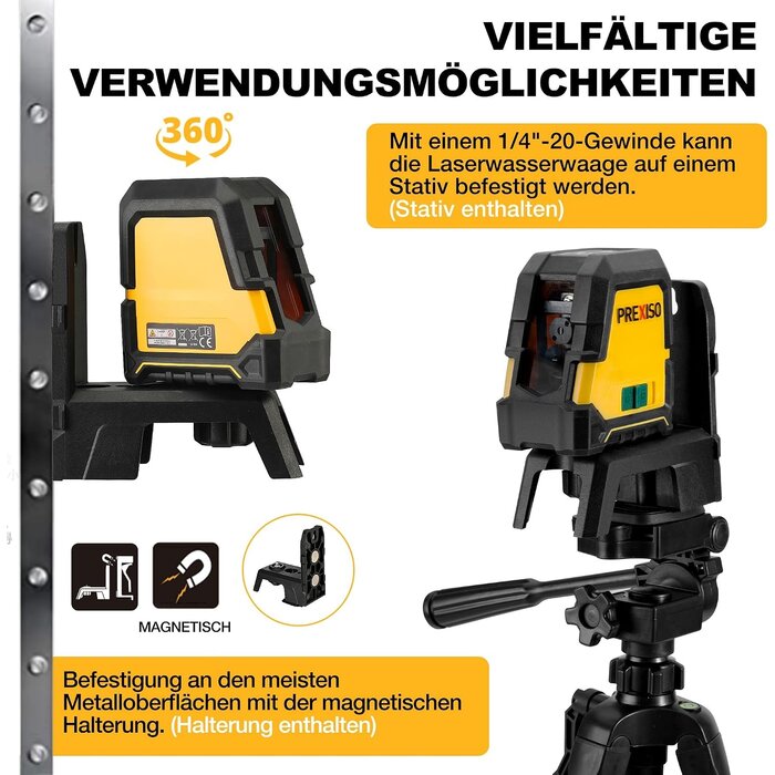 Kreuzlinienlaser mit Stativ & Akku - 33% Rabatt auf Retourenware