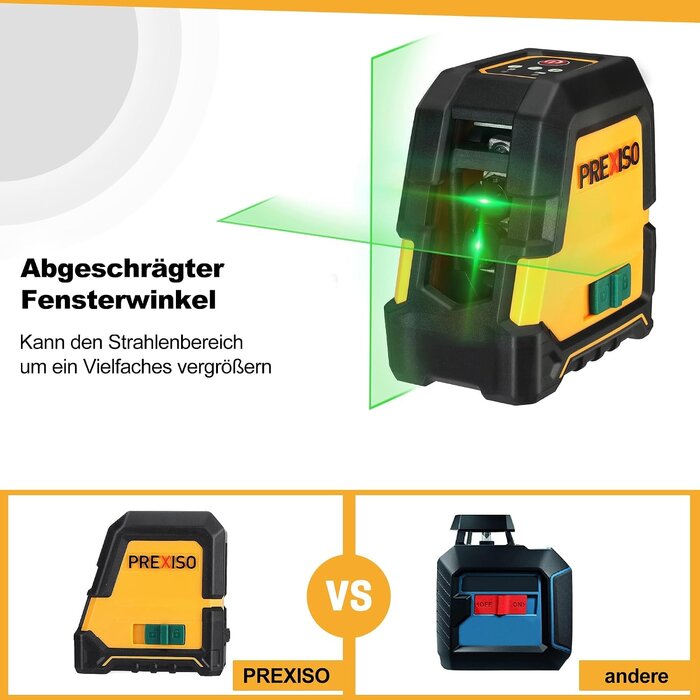 Grüner Kreuzlinienlaser 30m mit Stativ - 33% Rabatt - Ausgepackt