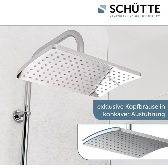 Duschsystem mit Regendusche & Handbrause - 34% Rabatt - Chrom - höhenverstellbar
