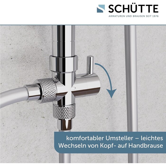 Duschsystem mit Regendusche & Handbrause - 34% Rabatt - Chrom - höhenverstellbar