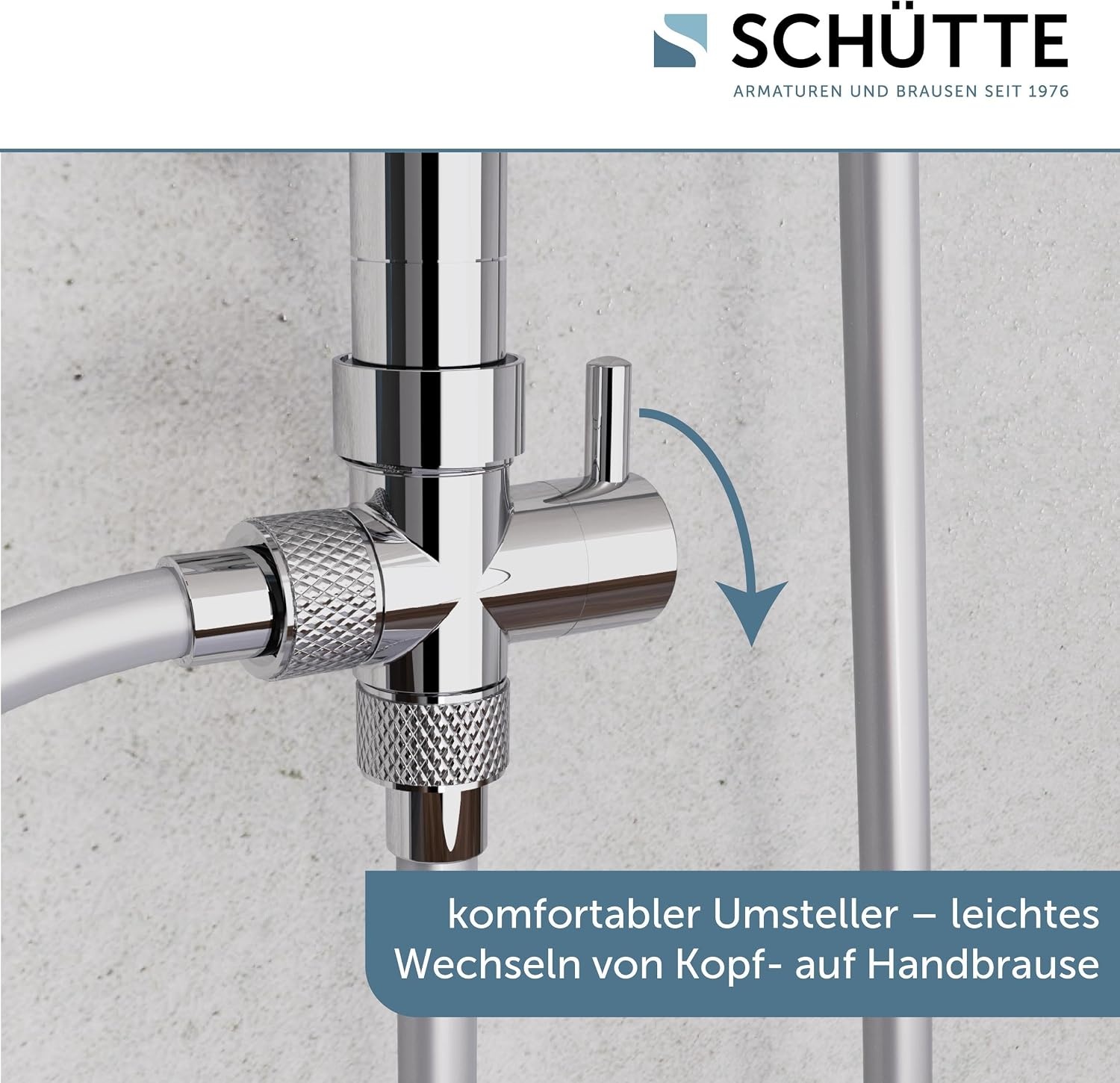 Duschsystem mit Regendusche & Handbrause - 34% Rabatt - Chrom - höhenverstellbar