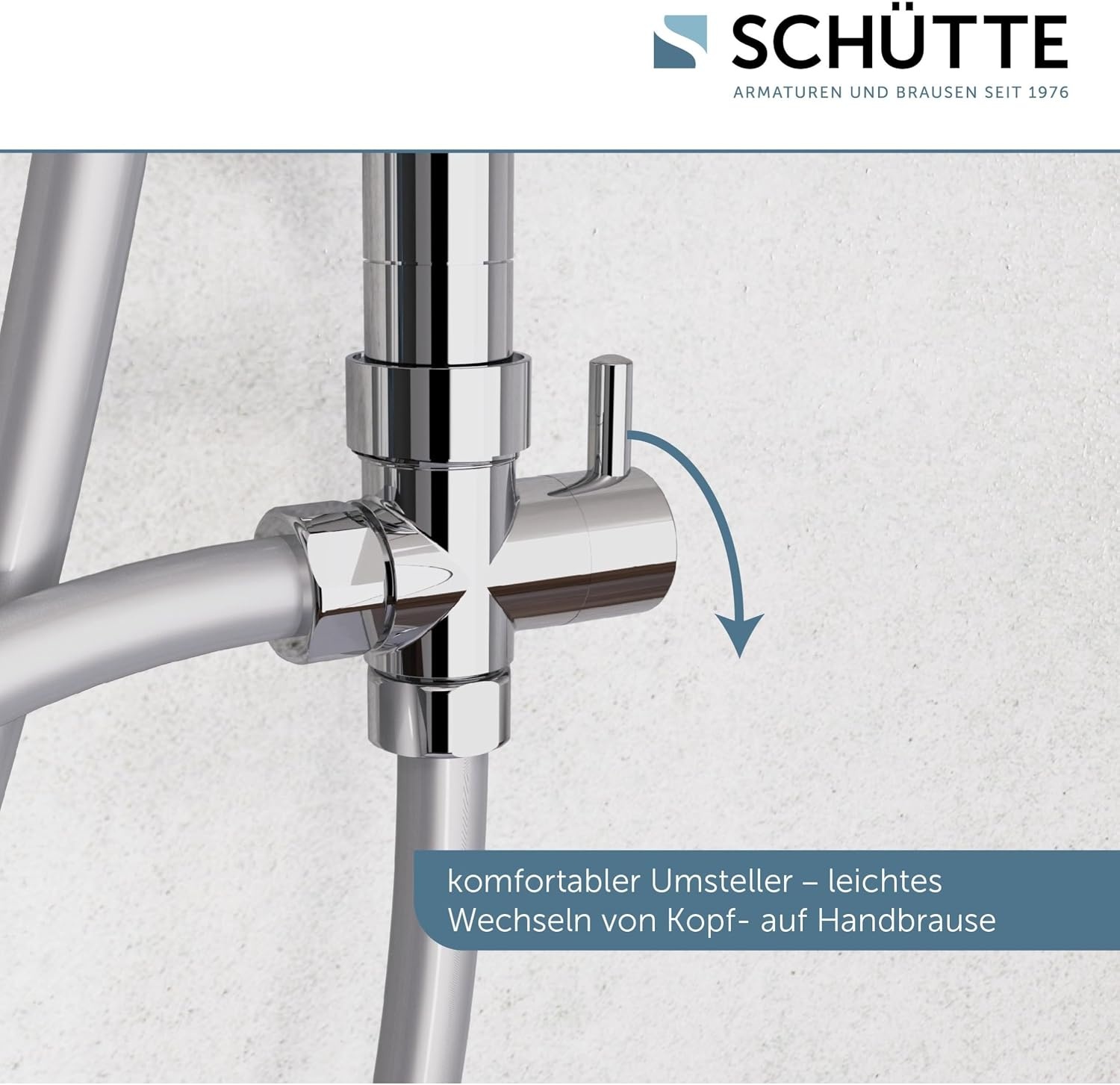 Duschsystem mit Regendusche & Handbrause - 34% Rabatt - Chrom - höhenverstellbar
