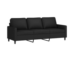 Vidaxl 3-Sitzer Sofa Samt Schwarz 180 cm - 35% Rabatt