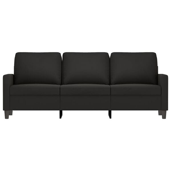3-Sitzer Sofa Samt Schwarz 180 cm - 35% Rabatt