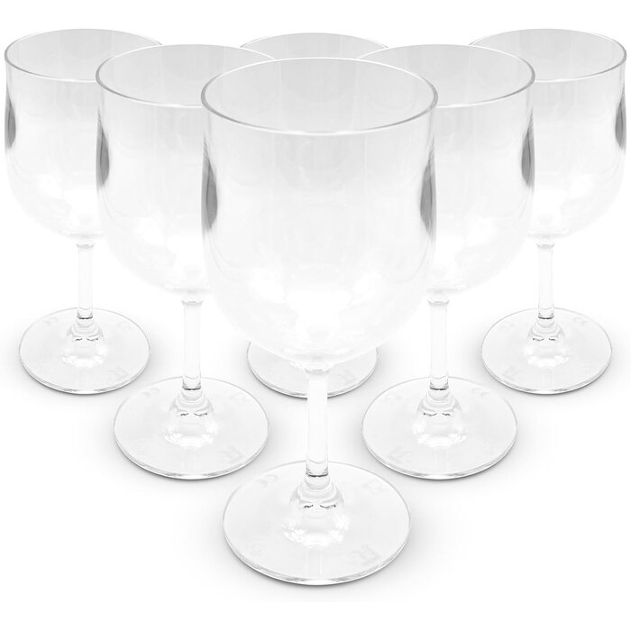 12er Set Polycarbonat Weingläser - 300 ml - Unzerbrechlich - 33% Rabatt