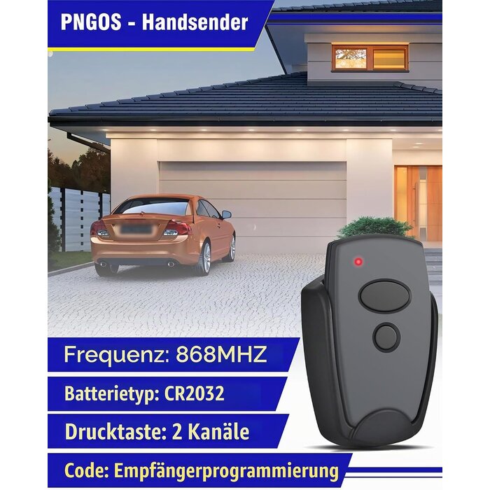 Garagentor-Handsender 868 MHz 2-Kanal kompatibel mit Marantec - 31% Rabatt