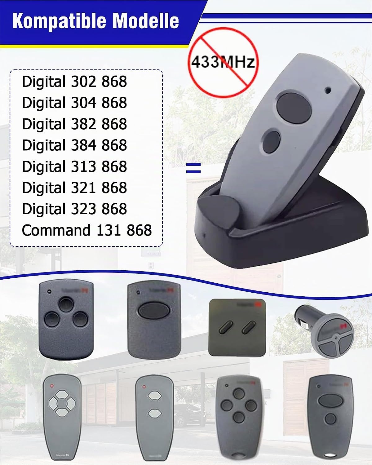 Garagentor-Handsender 868 MHz 2-Kanal kompatibel mit Marantec - 31% Rabatt