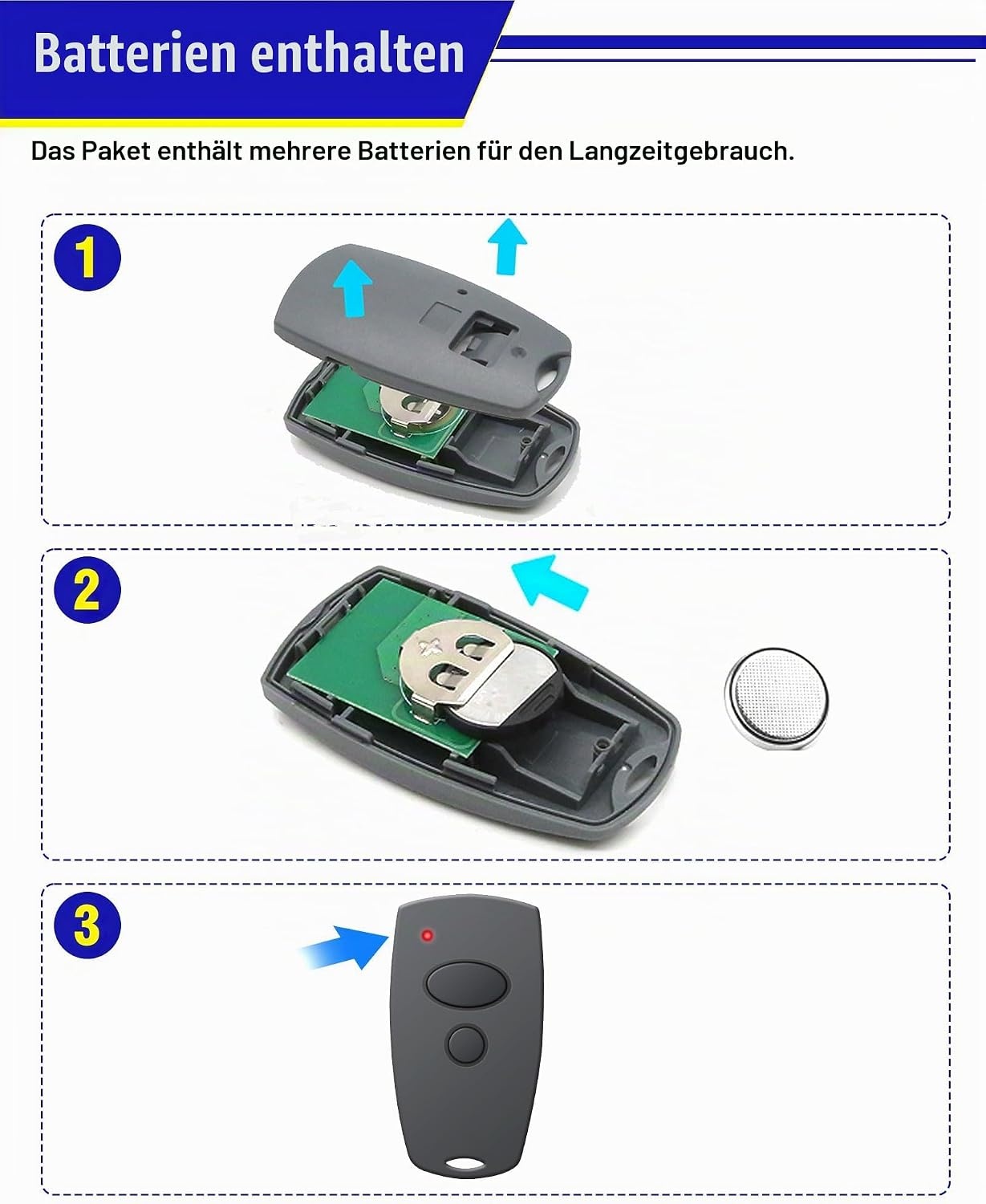 Garagentor-Handsender 868 MHz 2-Kanal kompatibel mit Marantec - 31% Rabatt