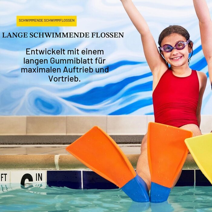 Schwimmflossen für Kinder Blau/Orange XXS (29-33) - 31% Rabatt