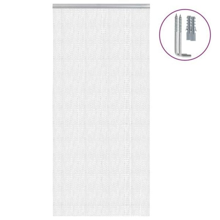 Aluminium-Kettenvorhang 100 x 226 cm Silber - 34% Rabatt