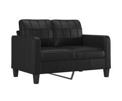 Vidaxl 2-Sitzer Sofa 120 cm aus Kunstleder, Schwarz - 41% Rabatt
