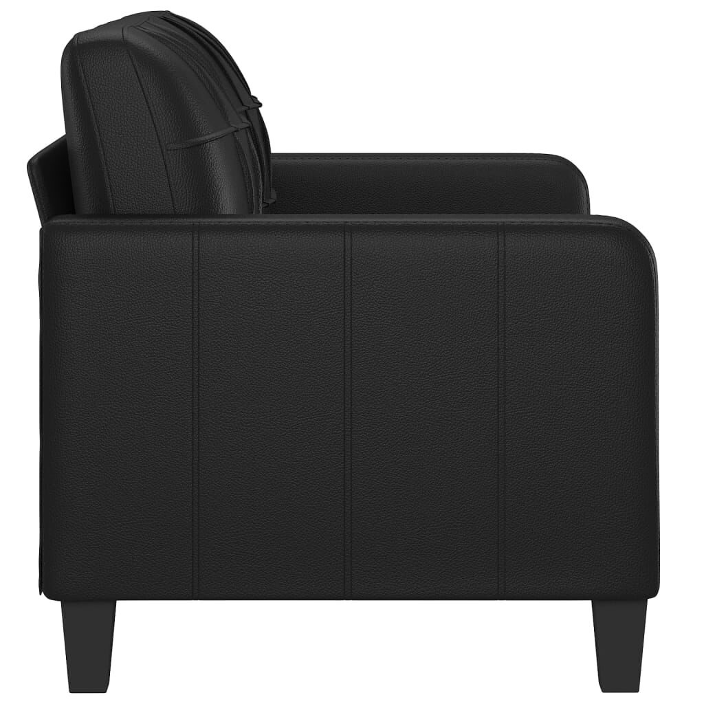 Vidaxl Modernes 2-Sitzer Sofa, 120 cm, Kunstleder Schwarz - 35% Rabatt