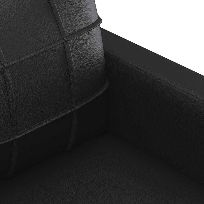 Vidaxl Modernes 2-Sitzer Sofa, 120 cm, Kunstleder Schwarz - 35% Rabatt