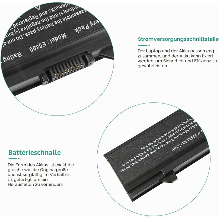 Asuncell Laptop-Akku für Dell Latitude E5400/E5500 - 5200 mAh - 30% Rabatt
