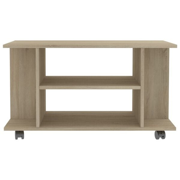 Vidaxl TV-Lowboard auf Rollen Sonoma Eiche 80x40x45cm - 33% Rabatt