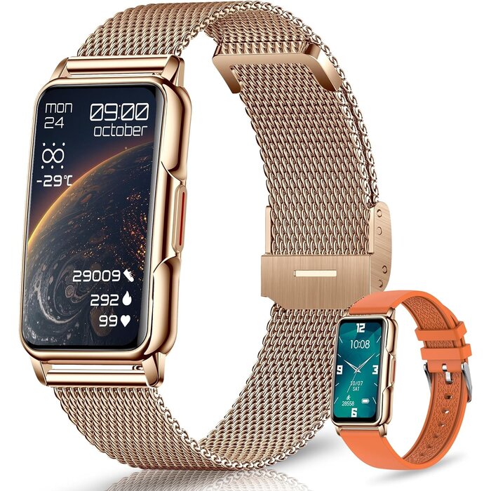 Smartwatch 1,47 Zoll HD-Display Gold - 33% Rabatt - Fitness-Tracker