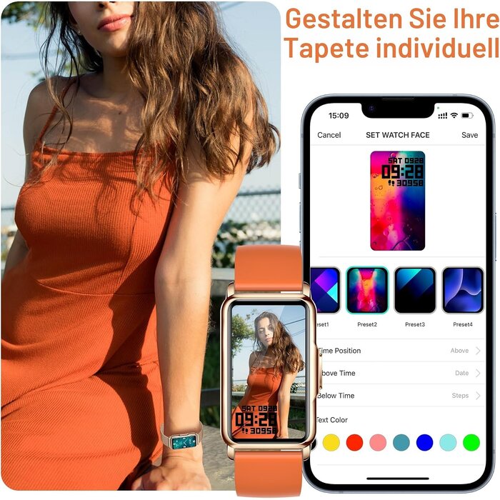 Smartwatch 1,47 Zoll HD-Display Gold - 33% Rabatt - Fitness-Tracker