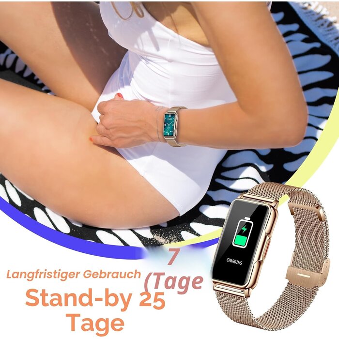 Smartwatch 1,47 Zoll HD-Display Gold - 33% Rabatt - Fitness-Tracker
