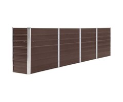 Vidaxl Großes Hochbeet 320x40x77 cm aus verzinktem Stahl, Braun - 40% Rabatt