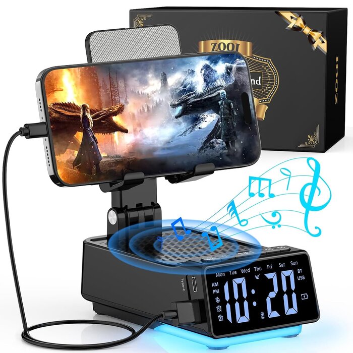 Tragbarer Bluetooth-Lautsprecher & Handyhalter - 33% Rabatt