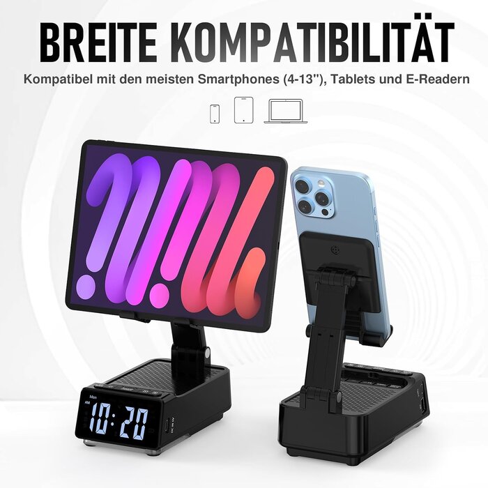 Tragbarer Bluetooth-Lautsprecher & Handyhalter - 33% Rabatt