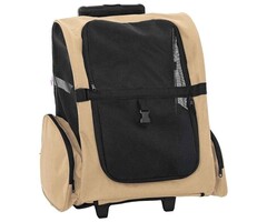 Vidaxl 3-in-1 Haustier-Trolley, sandfarben - 45% Rabatt