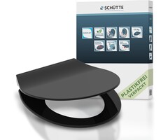 WC-Sitz Universal Slim Schwarz, Absenkautomatik - 42% Rabatt