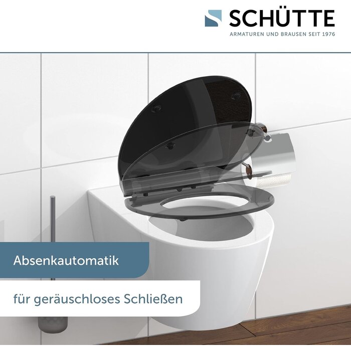 WC-Sitz Universal Slim Schwarz mit Absenkautomatik - 31% Rabatt