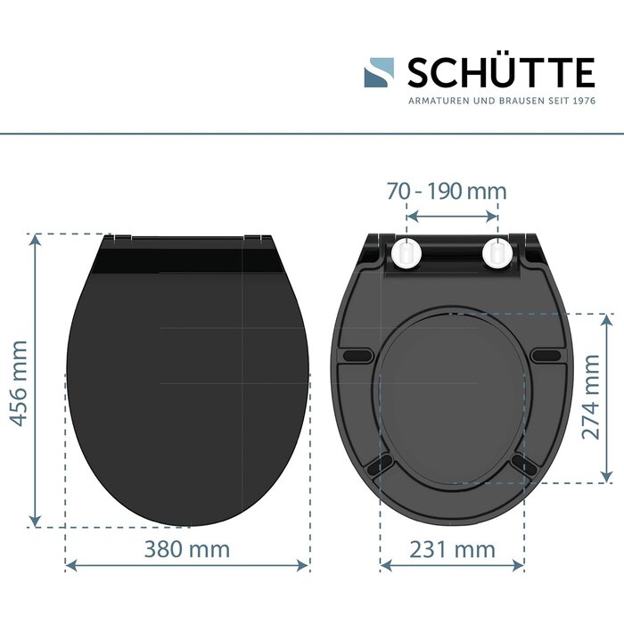 WC-Sitz Universal Slim Schwarz mit Absenkautomatik - 31% Rabatt