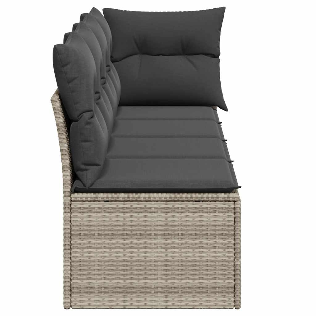 Vidaxl 4-Sitzer Gartenbank Poly-Rattan Hellgrau - 35% Rabatt