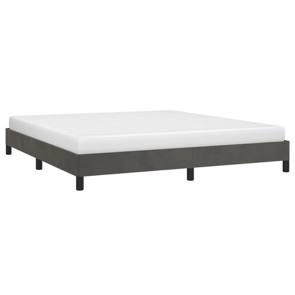 Vidaxl Polsterbettgestell 180x200 cm Dunkelgrau Samt - 34% Rabatt