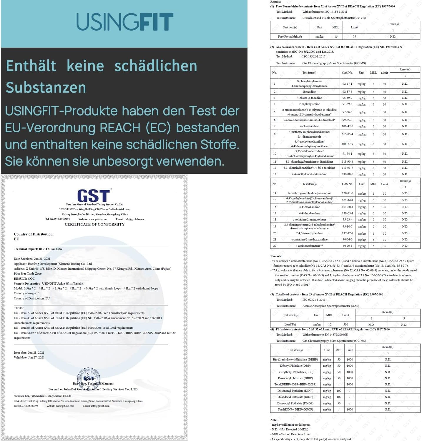 Gewichtsmanschetten für Handgelenke & Knöchel 2x0,5 kg - 29% Rabatt